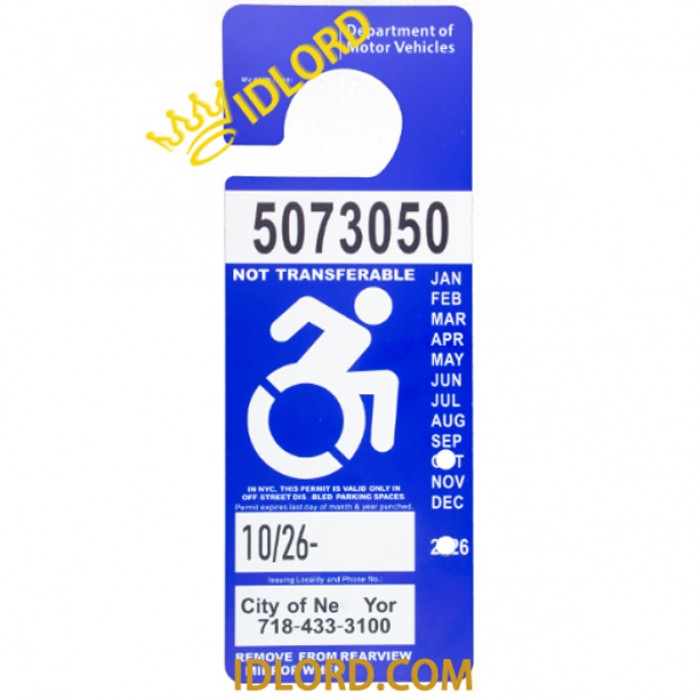 NY Parking Permit Card